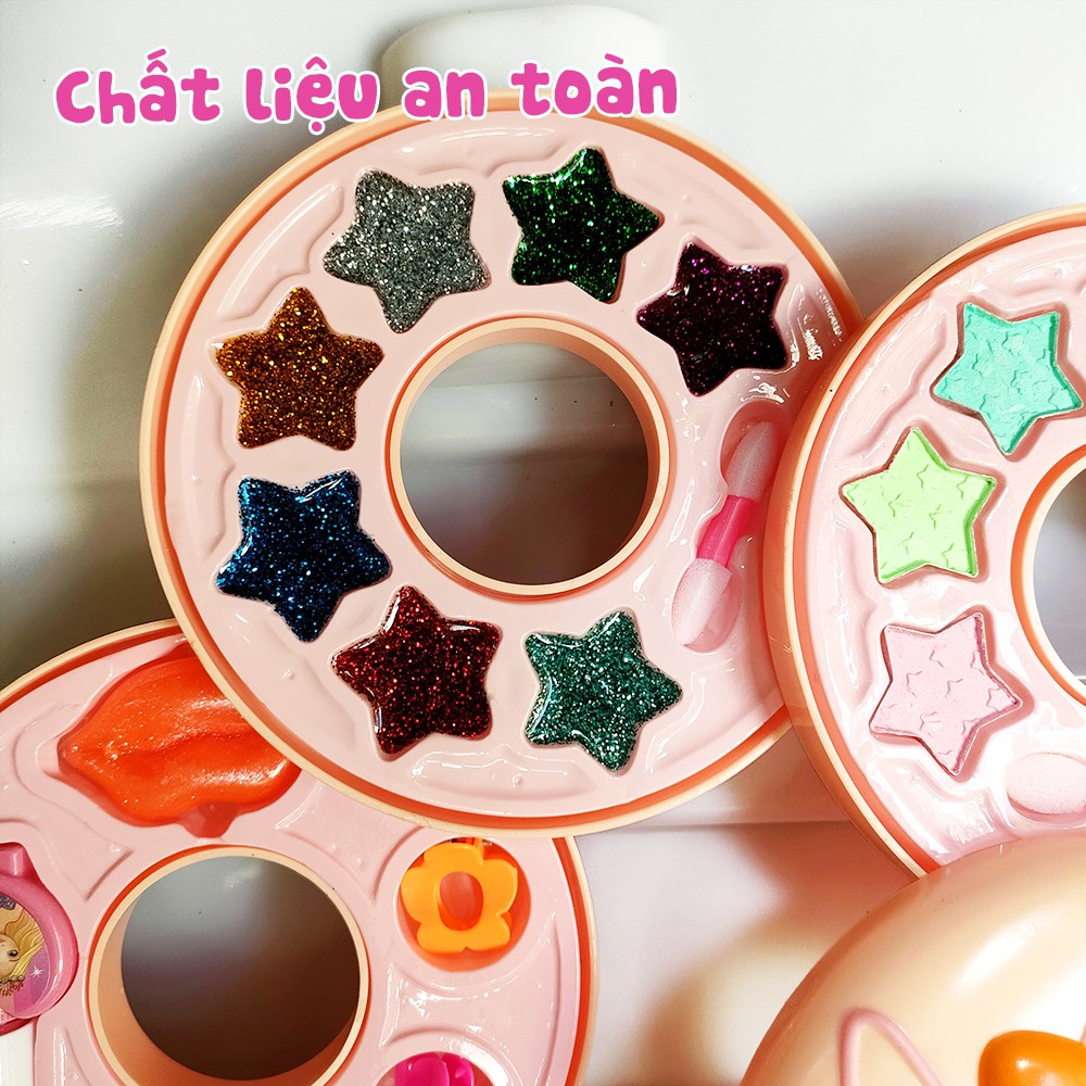 Hộp đồ chơi trang điểm cho bé hình bánh donut