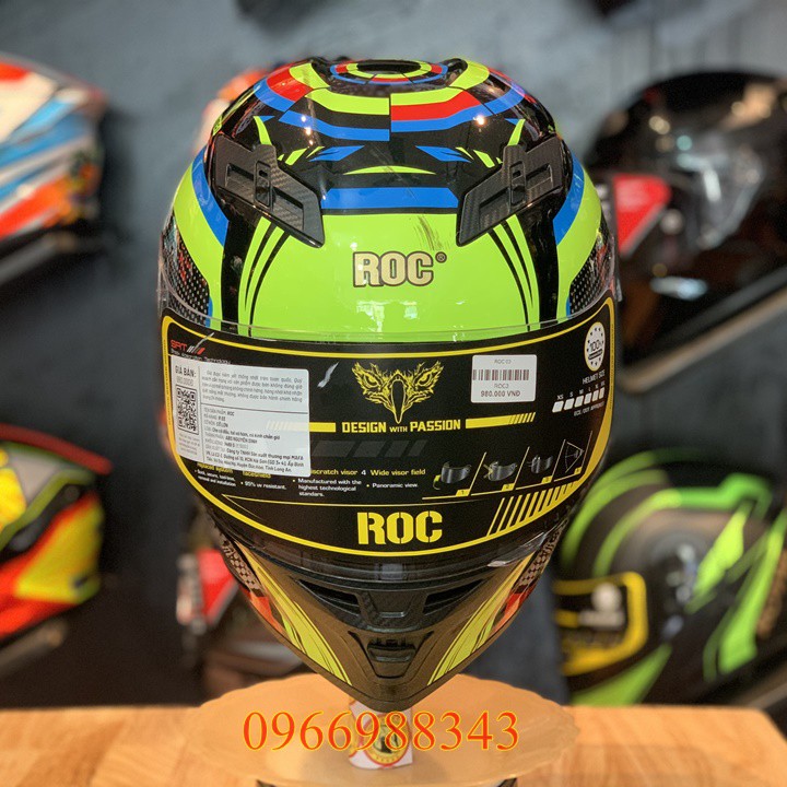 (GIÁ HỦY DIỆT ) Mũ ROC 03 + kính 7 màu