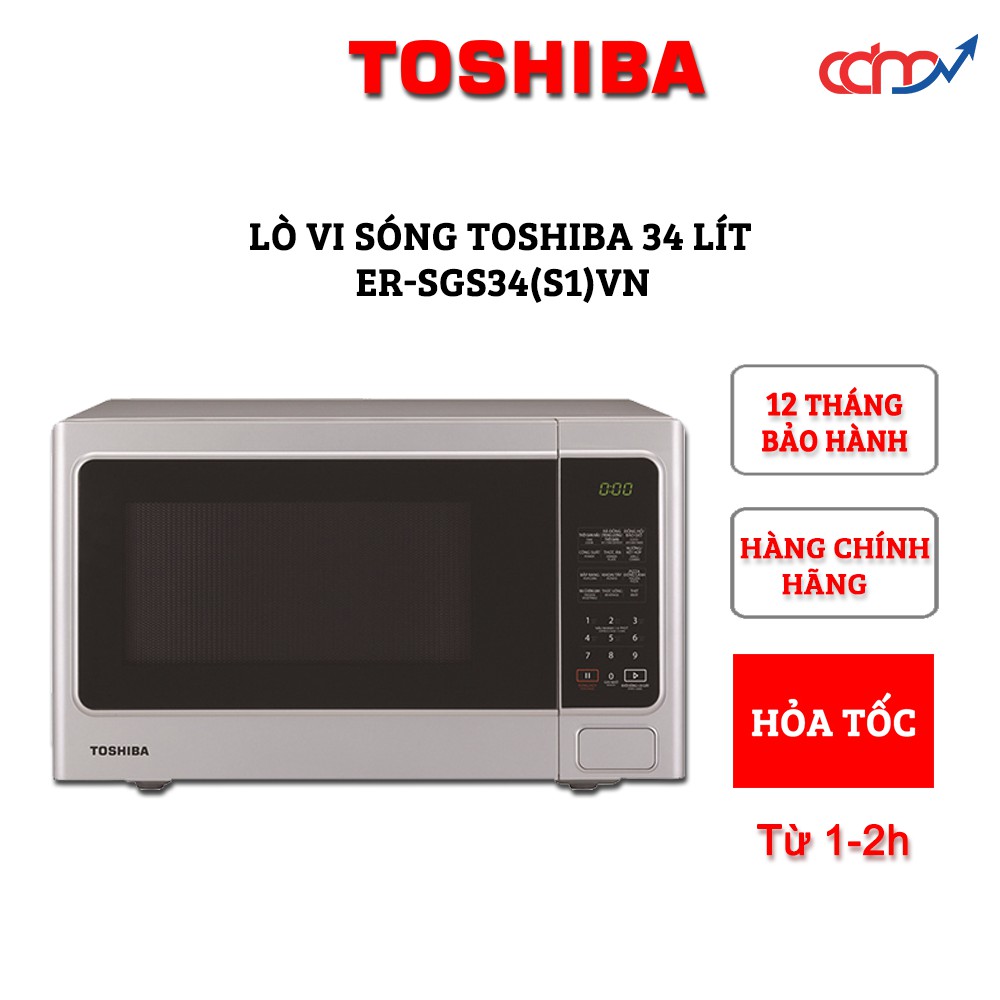 [Mã ELHADEV giảm 4% đơn 300K] Lò vi sóng Toshiba ER-SGS34(S1)VN 34 lít - Hàng chính hãng - Xuất xứ tại Thái Lan