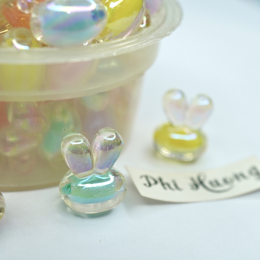 Gói 10g - 20g hạt cườm nhựa nhiều hình nhiều màu xỏ vòng DIY
