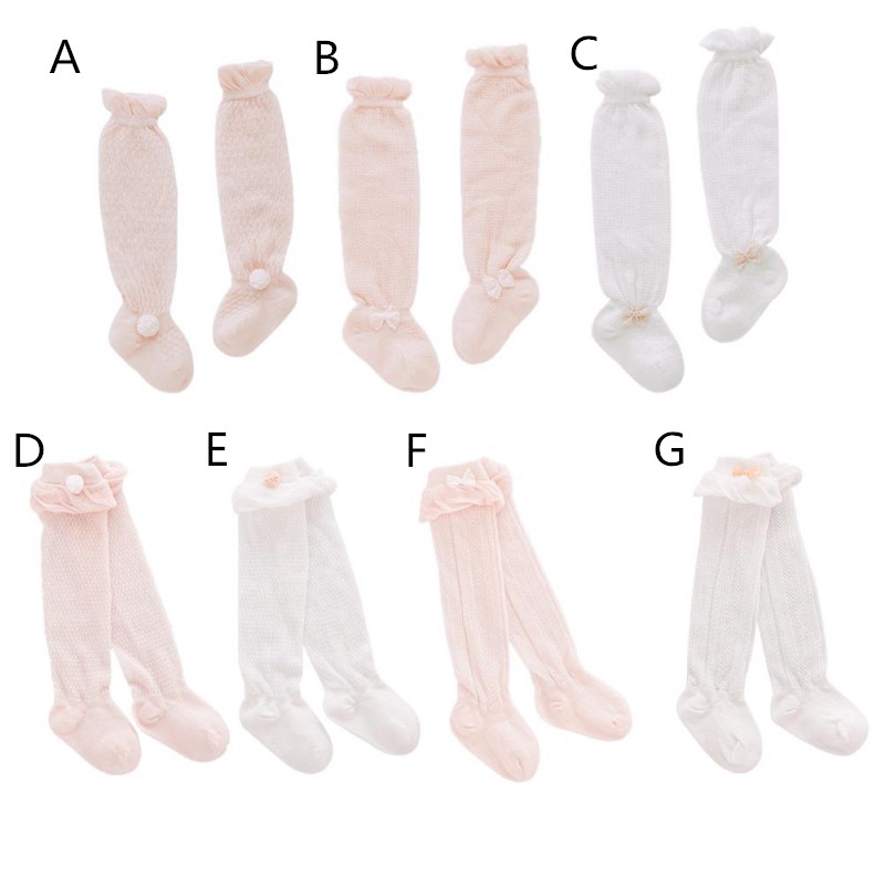 Vớ Cotton Cổ Cao Xinh Xắn Cho Bé Gái