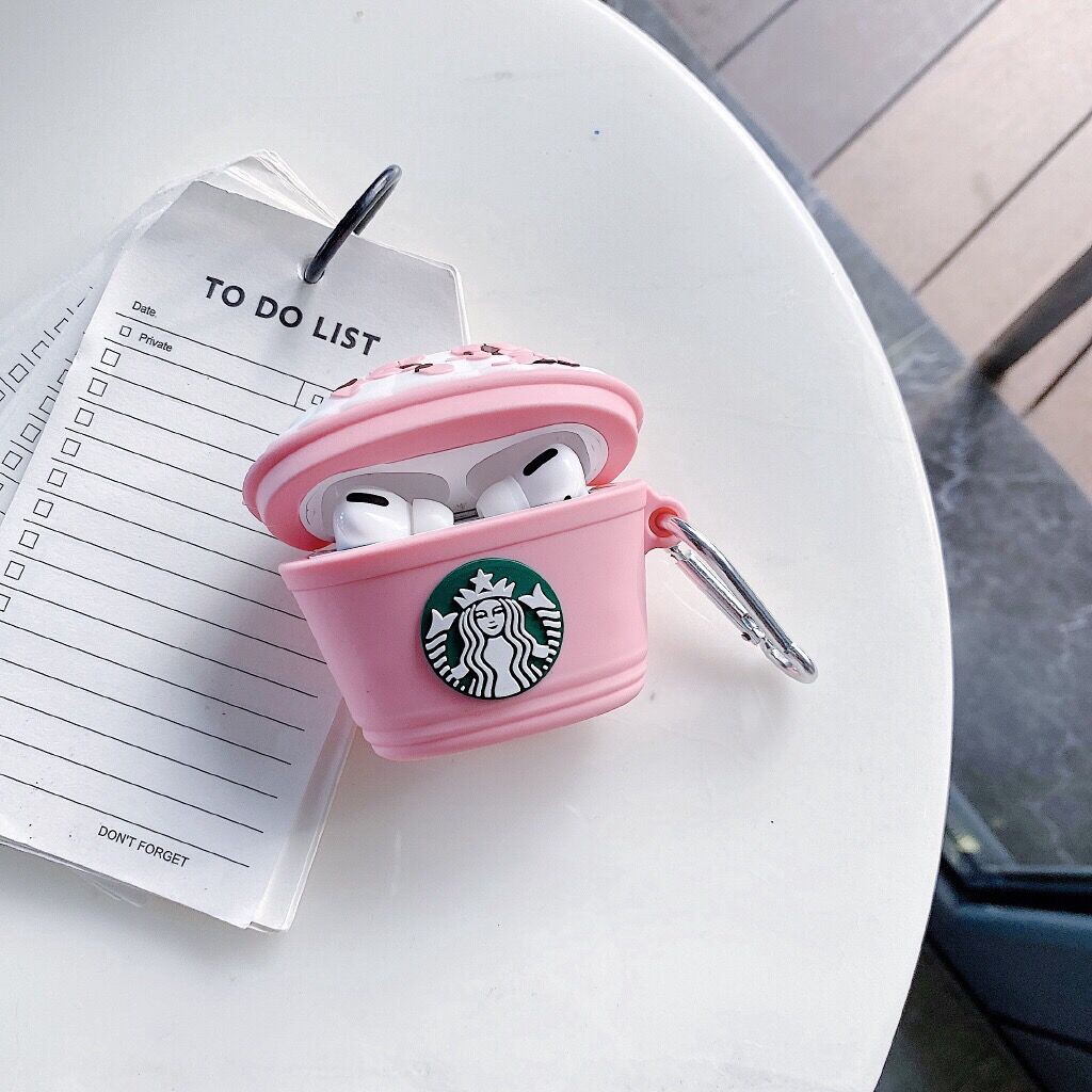 Vỏ bảo vệ hộp sạc tai nghe Airpods 1/2 pro airpods 3 hình logo Starbucks độc đáo