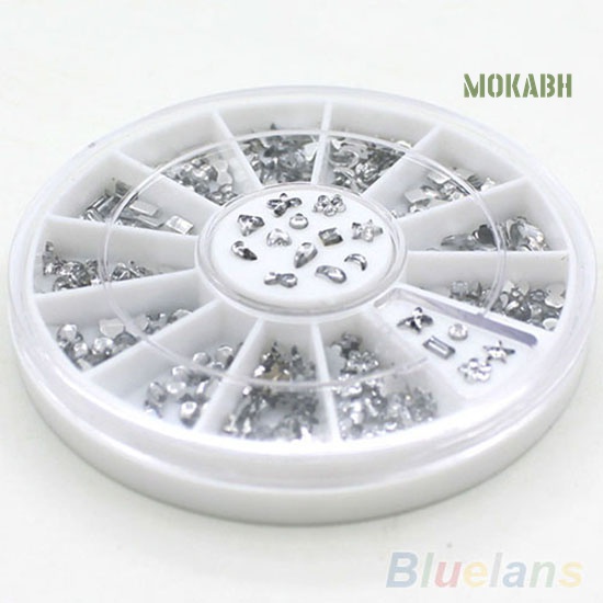 Hộp Phụ Kiện Trang Trí Móng Tay Họa Tiết Hoa / Ngôi Sao / Trái Tim Lấp Lánh