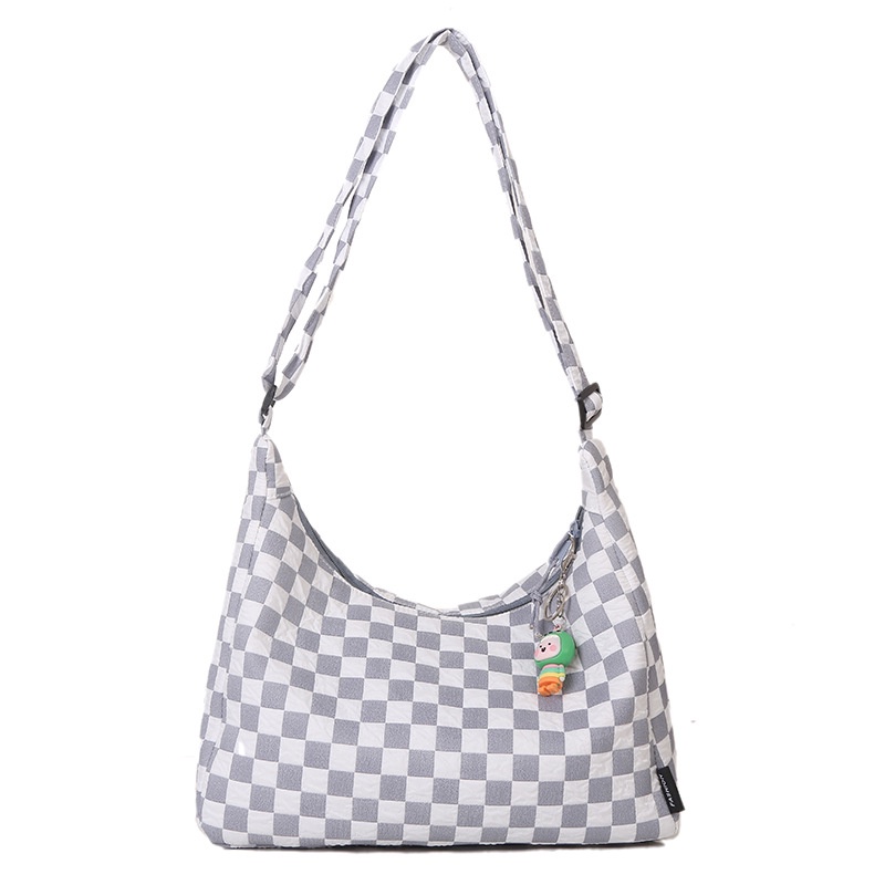 Túi Xách Đeo Vai / Kẹp Nách Cỡ Lớn Họa Tiết Sọc Caro Thời Trang Cho Nữ