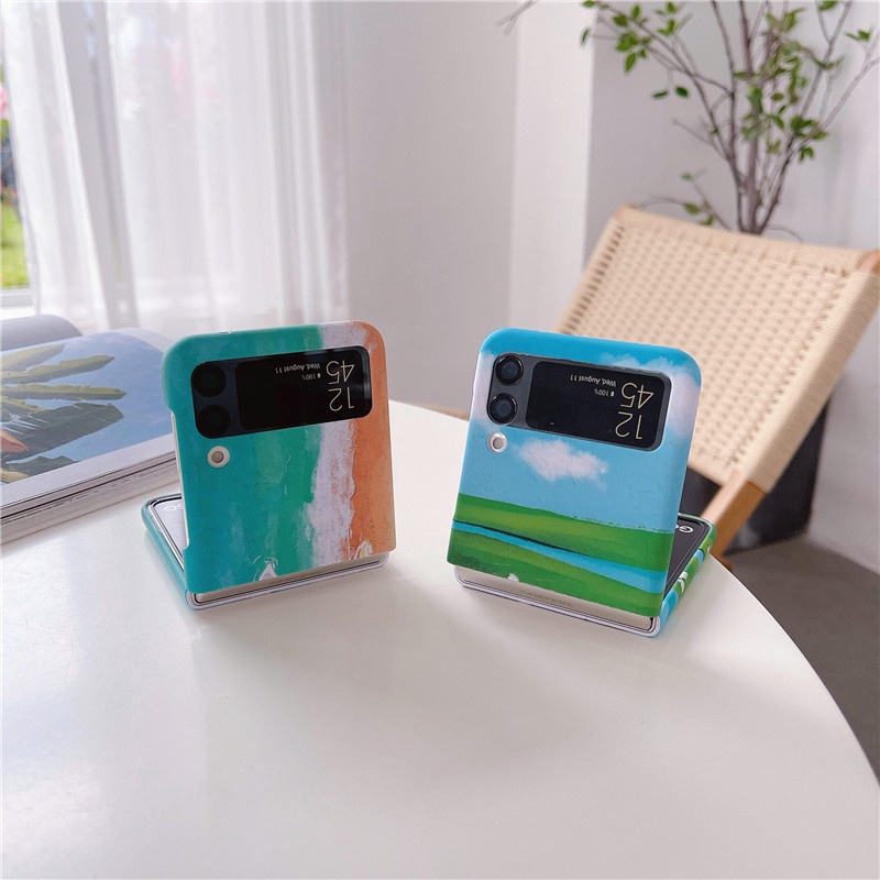 Ốp Điện Thoại Cứng Chống Sốc Họa Tiết Hoạt Hình Powerpuff Bear Cho Samsung Galaxy Z Flip 3 Flip 4