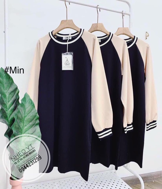 Váy hoodie dáng suông tay bo chất umi | BigBuy360 - bigbuy360.vn