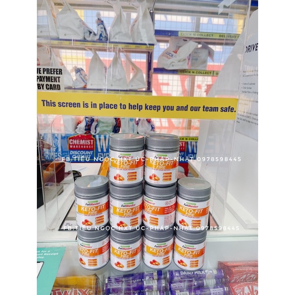 Viên uống đốt mỡ Keto Fit Fire Úc 60 viên