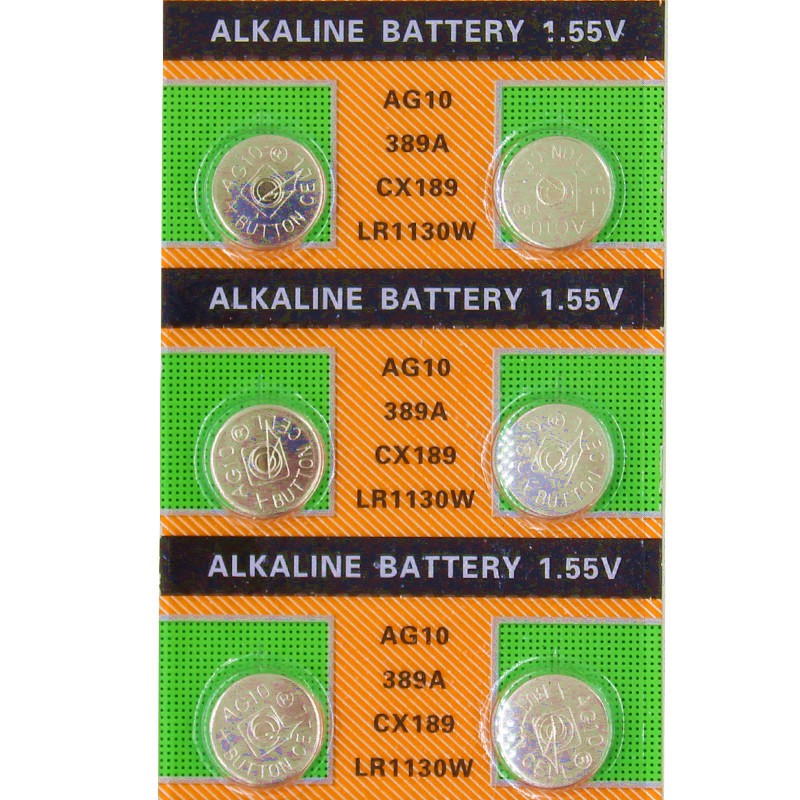 Pin cúc áo AG10 / LR1130 / 389A/ CX189 Alkaline 1.55V