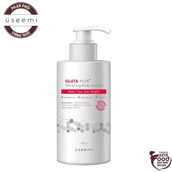 Sữa Dưỡng Trắng, Nâng Tông Da Body Useemi Gluta Plus Whitening Body Solution 300ml