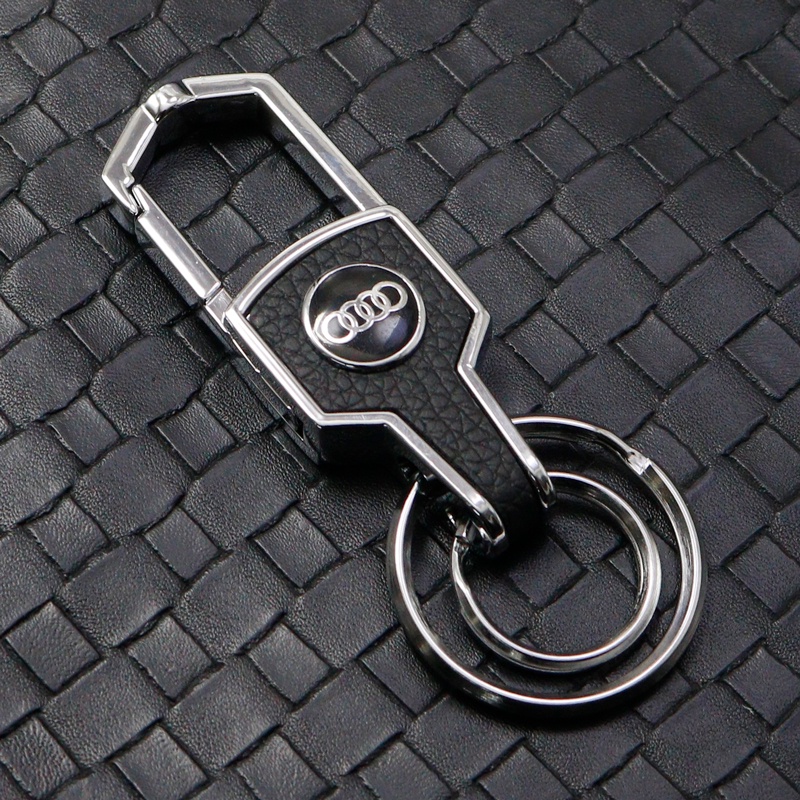 Móc Khóa Logo 3D Bằng Kim Loại Cho Audi A3 8P A6 C5 A4 B6 B8 S4 RS4 S5 B9 S3 8V RS3 S6 S8 S2 S7 SQ5 SQ7