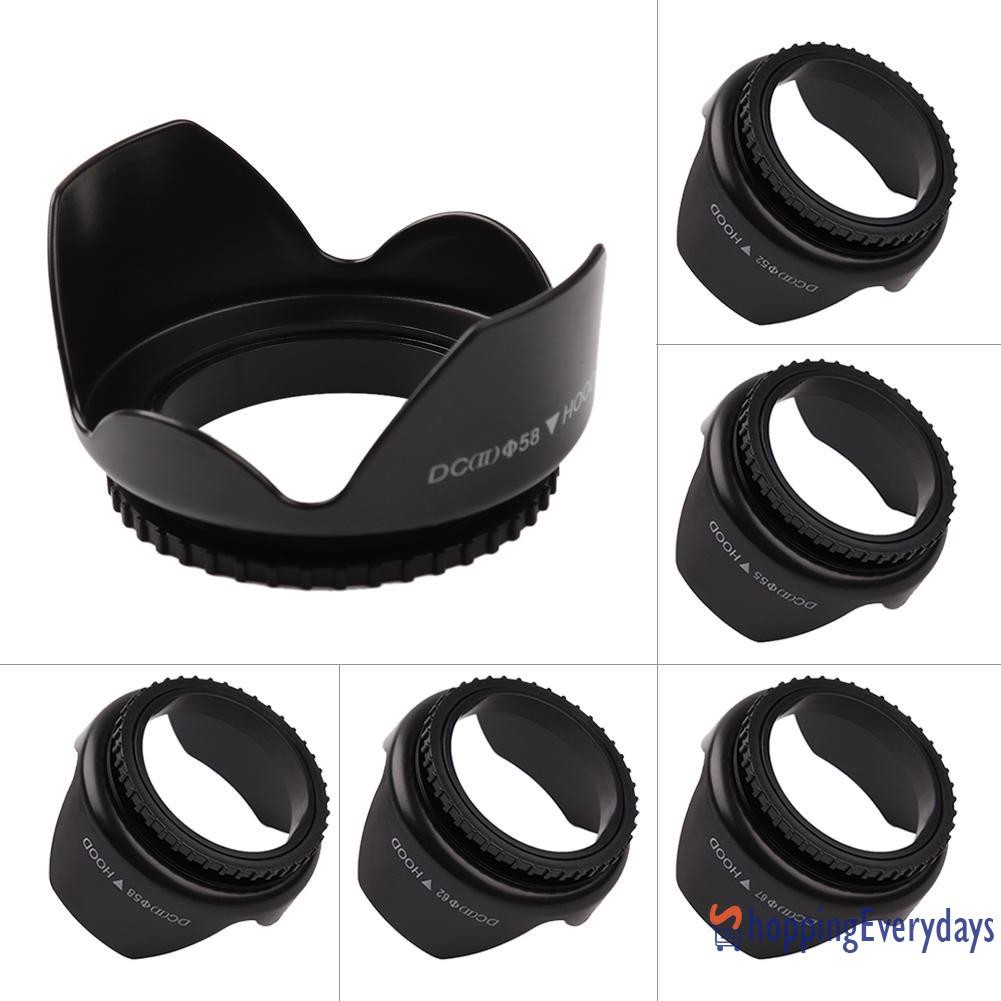 【sv】 Professional Flower Shape Screw Mount Lens Hood for Nikon Cannon Sony