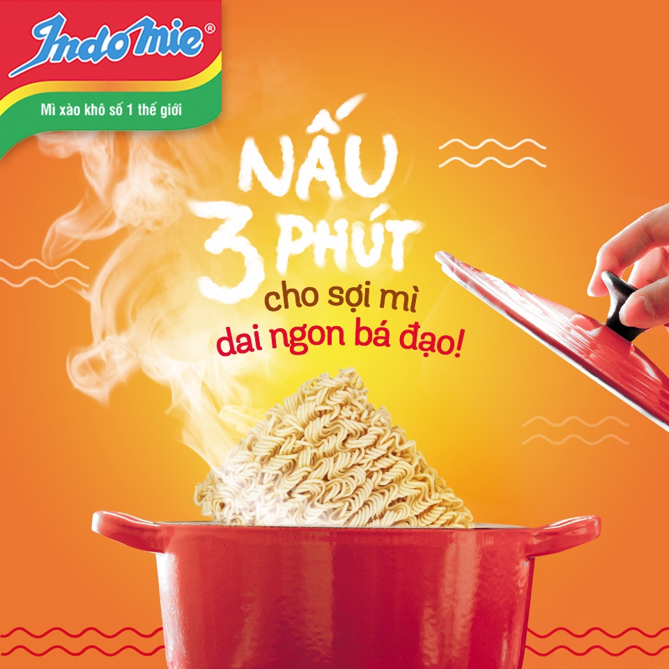 Mì Xào Khô Indomie Mi Goreng Rasa Rendang Vị Bò Cay 91g