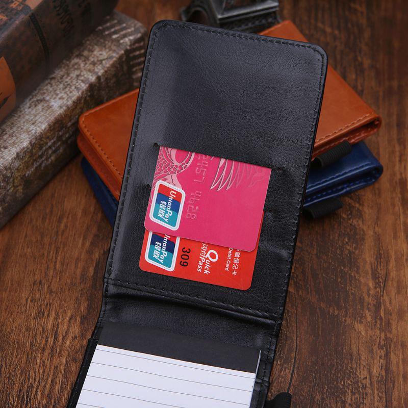 ST❀ Multifunction Pocket Planner A7 Notebook Small Notepad Note Book Leather Cover Business Diary Memos
