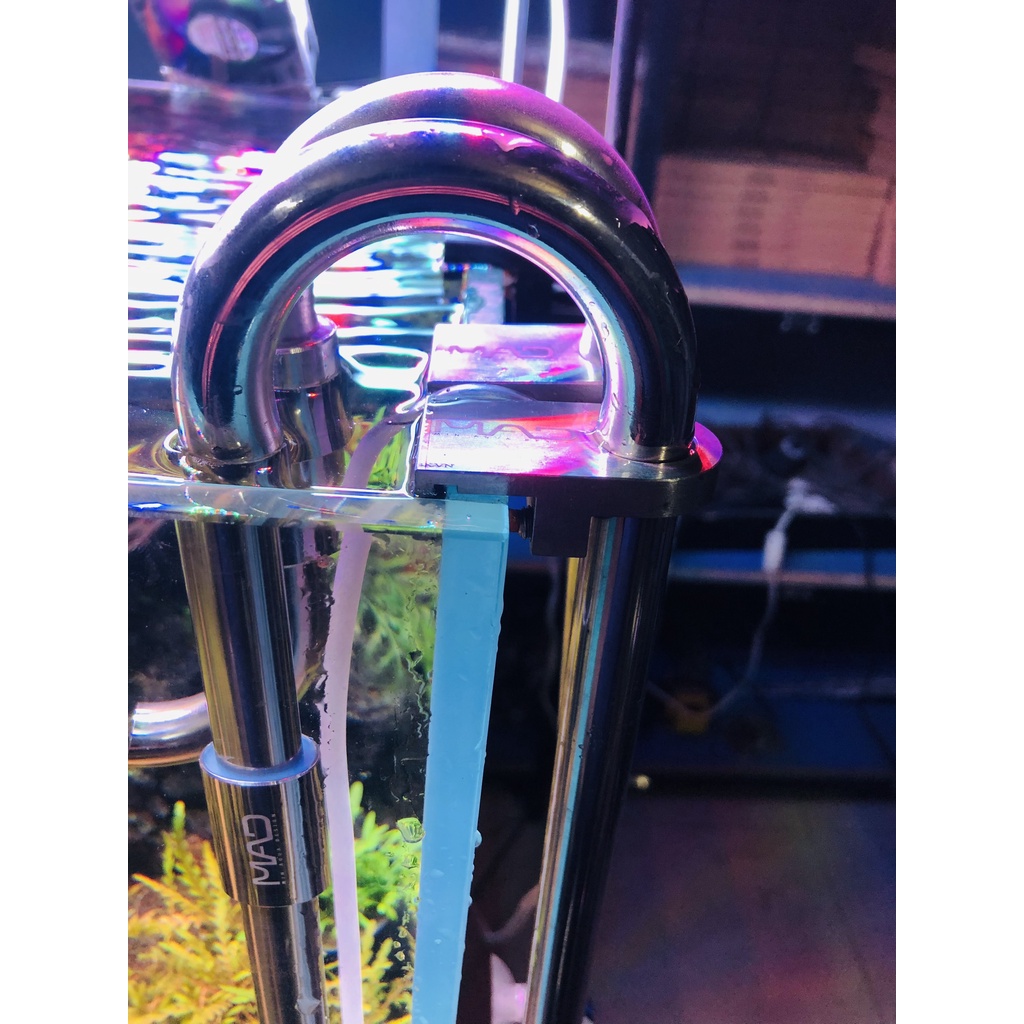 KẸP IN OUT HỒ CÁ INOX 304 NGUYÊN KHỐI