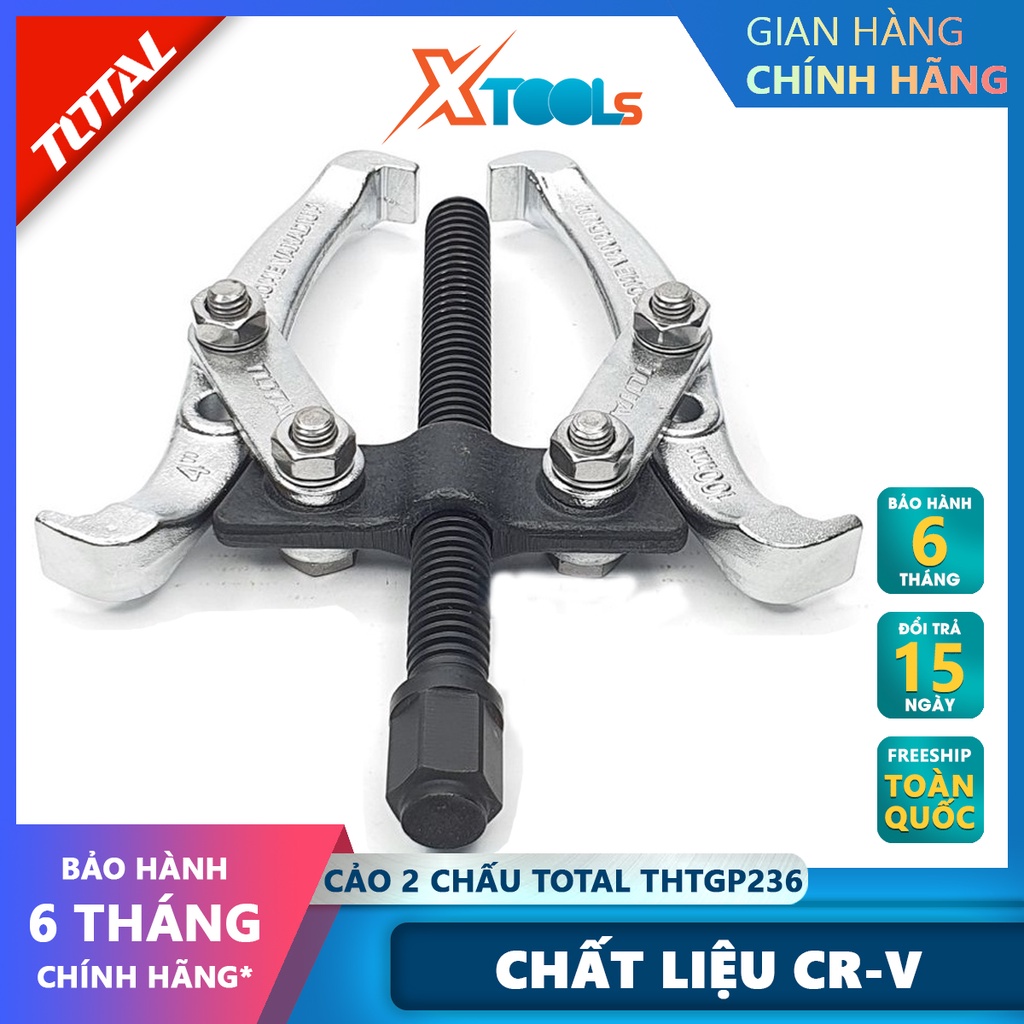Cảo 2 chấu 3 inch TOTAL THTGP236 | cảo thủy lực Kích thước 3&quot;, Lực cảo tối đa 2000 kg, chất liệu bằng Cr-V, chịu nhiệt c