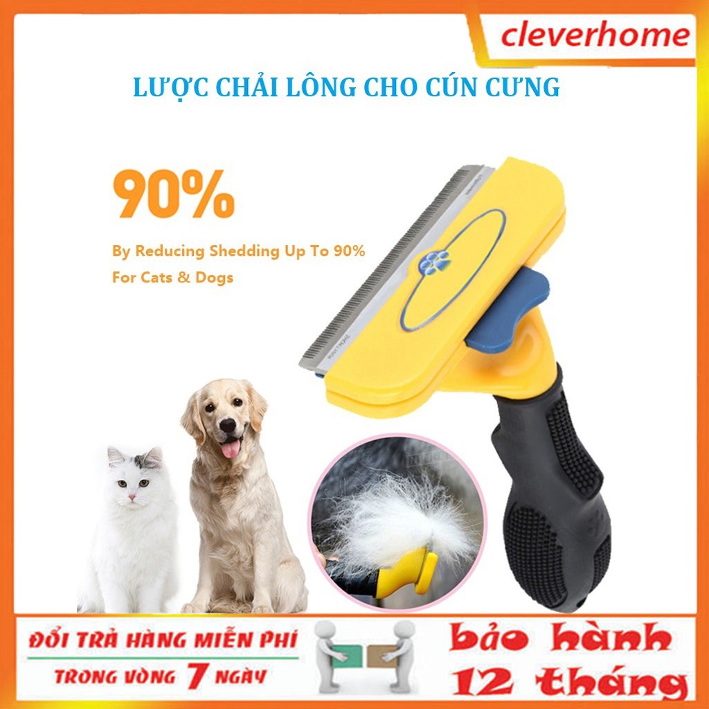 Lược Chải Lông Chó Mèo FURMINATOR Có Nút Bấm Giúp Tách Lông Ra Khỏi Lược Một Cách Dễ Dàng