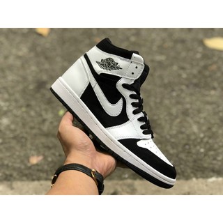 Giày sneaker jordan trắng đen cao cổ