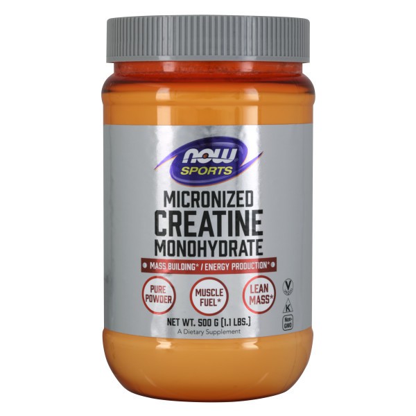 Thực phẩm bảo vệ sức khỏe Now sports Creatine Monohydrate Giúp duy trì các mô cơ, phát triển khối lượng nạc hộp 500 gram