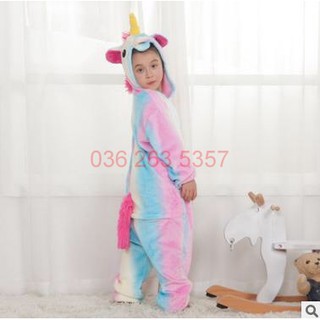 [GIẢM 40K] ❤️ FREESHIP ❤️ Bộ đồ thú Unicorn Cầu Vồng Trẻ Em Loại 1