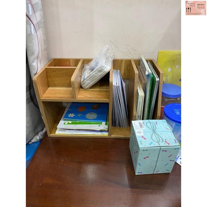 Giá Sách Để Bàn Đa Năng Nhiều Ngăn Lắp Ghép - KỆ SÁCH FREESHIP