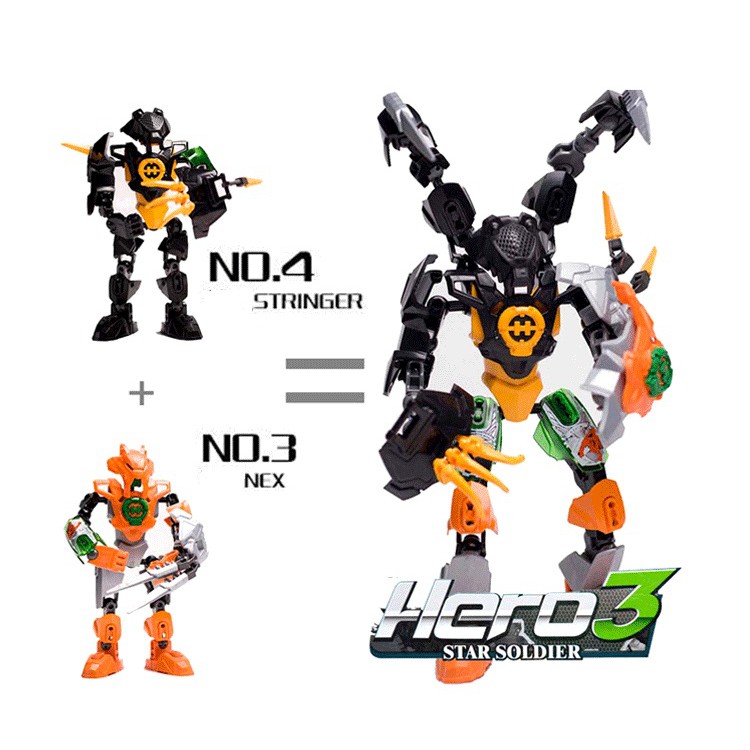 Lắp ráp mô hình Hero Factory 3.0 - đồ chơi hero factory funo Stomer nex  evo bulk stinger