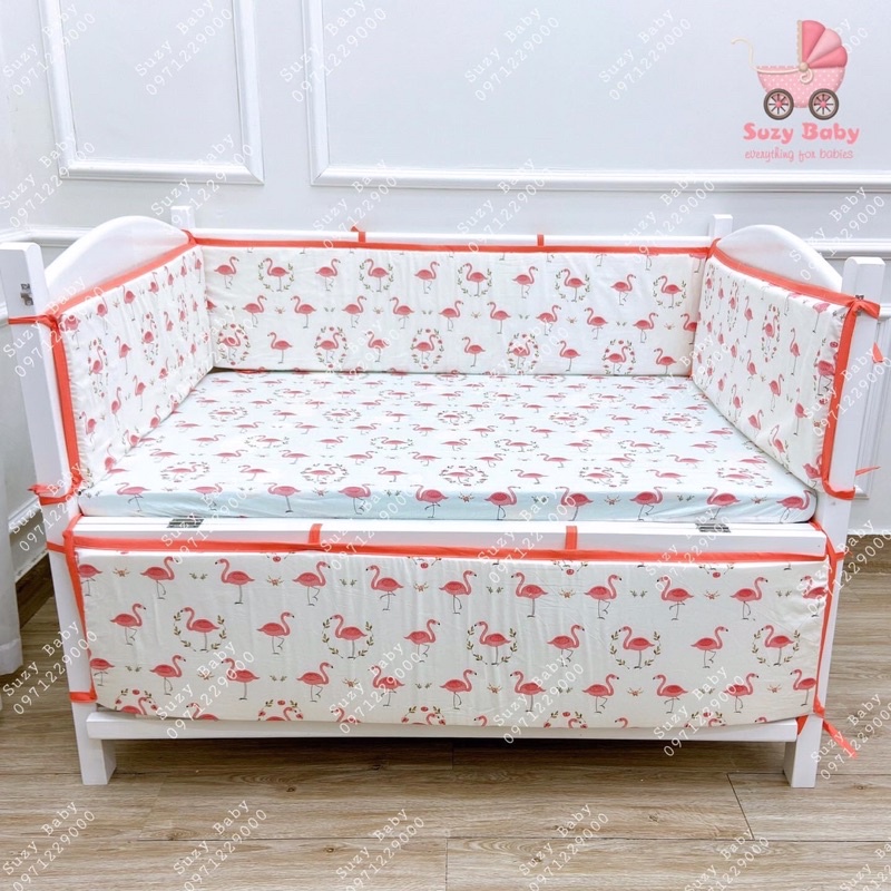 Set bộ quây cũi vải cotton cho bé