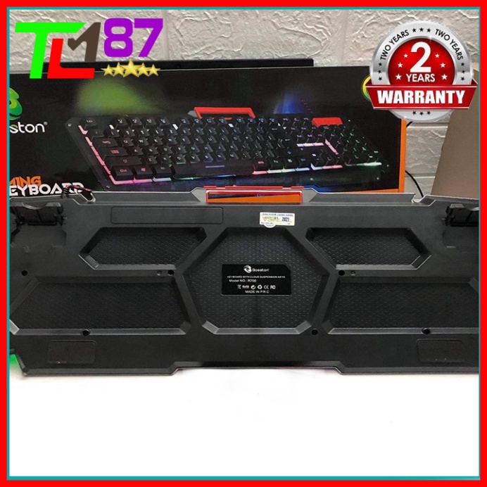 Bàn Phím Máy Vi Tính Laptop Chơi Game BOSSTON R700 Đèn LED 7 Màu - Bàn phím Giả Cơ Keyboard Gaming Có Dây