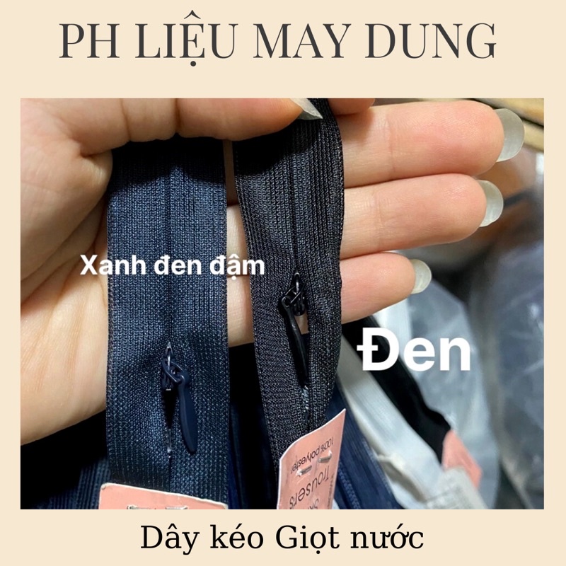 Dây kéo giọt lệ 25cm HKK