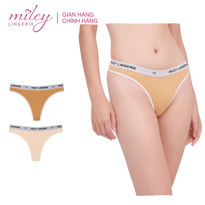 Combo 2 Quần Lót Nữ Lọt Khe Sexy Melange Cạp Cao Active MILEY LINGERIE FMS0357-0957