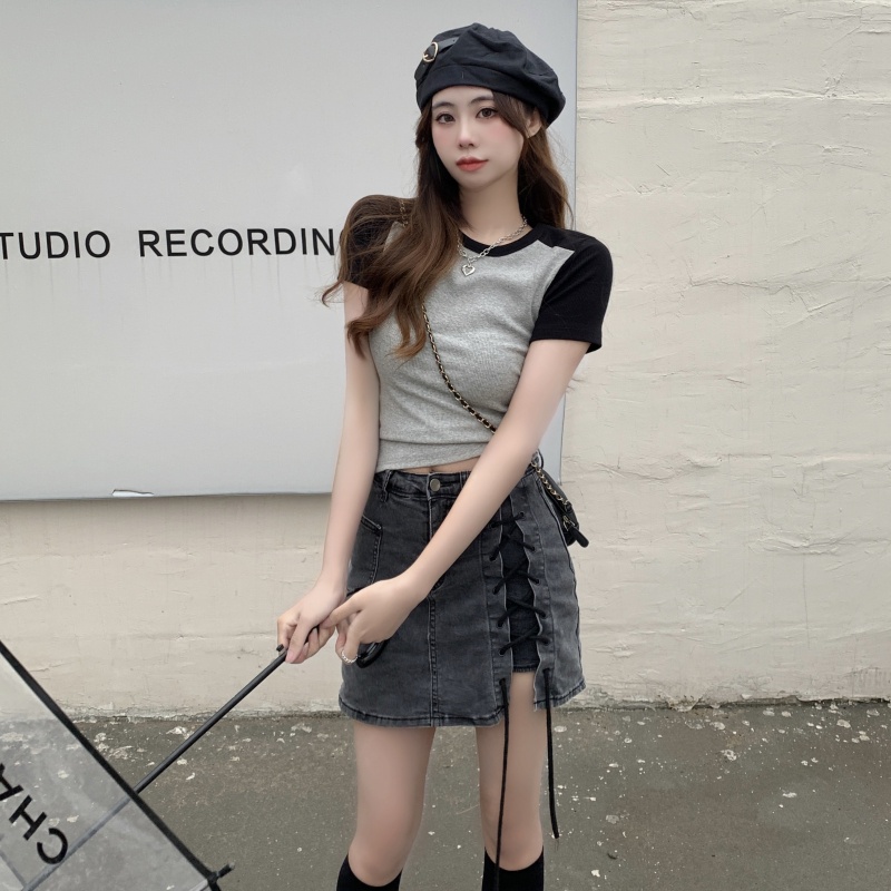 Áo thun SUXI tay ngắn cổ tròn màu thời trang dành cho nữ