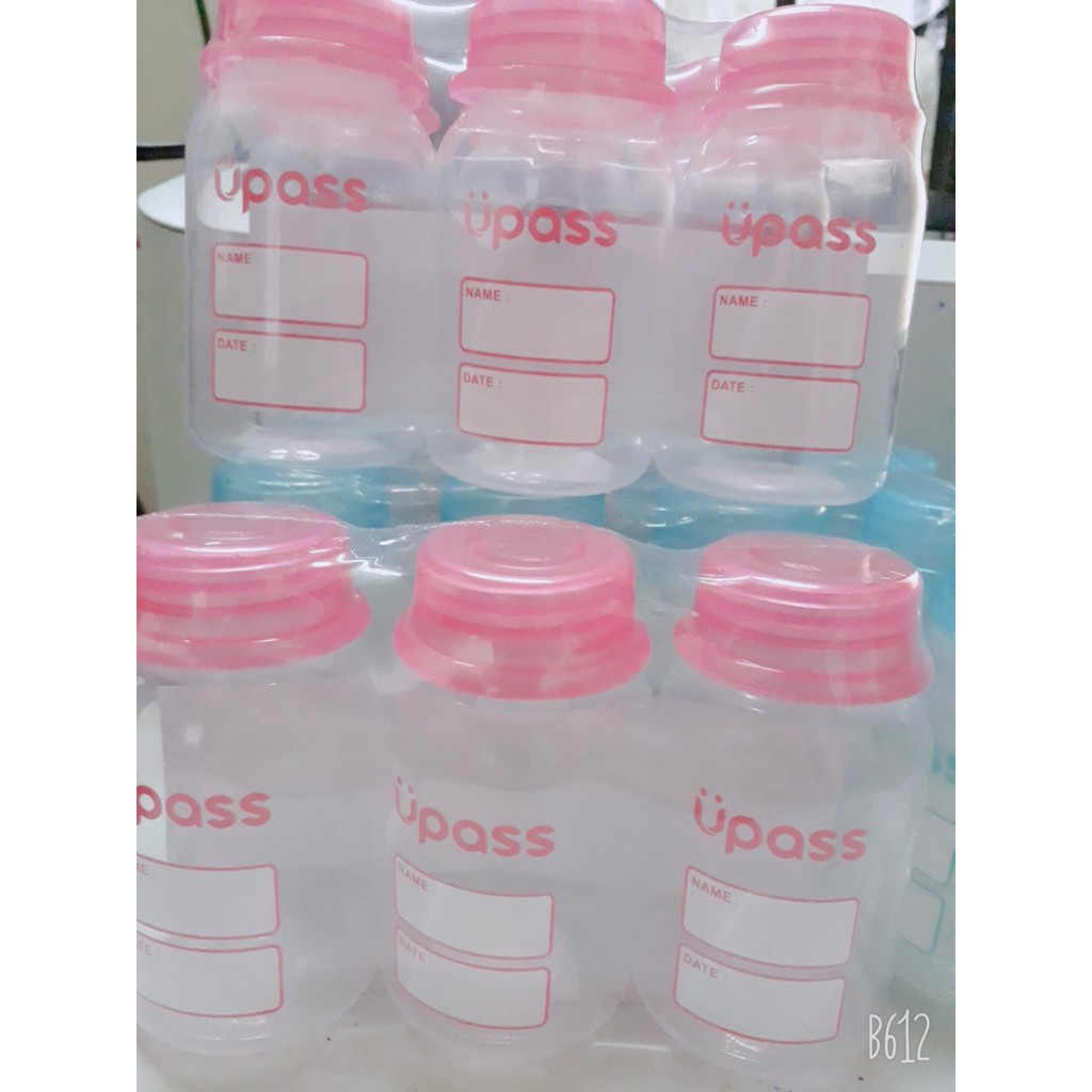 Bộ 3 bình trữ sữa Upass Thái Lan 125ml an toàn cho bé