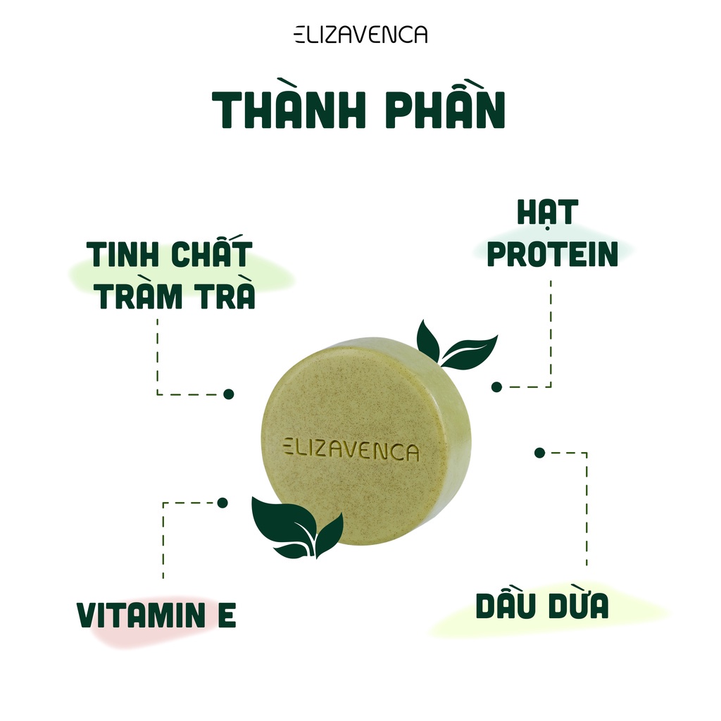 Xà phòng tắm giảm mụn lưng ngực, thâm mụn nang lông Elizavenca 80gr