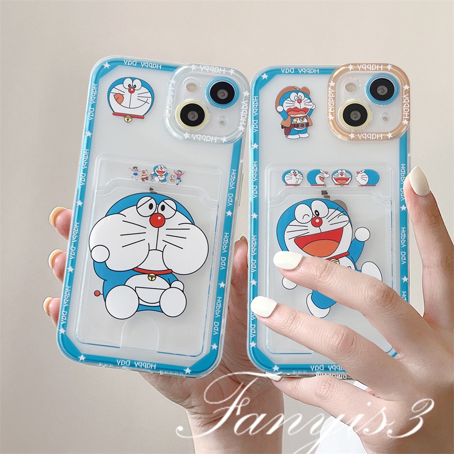 Ốp Điện Thoại TPU Mềm Trong Suốt Có Ngăn Đựng Thẻ Cho IPhone 14 13 12 11 Pro Max X XR Xs Max 8 7 Plus SE 2020