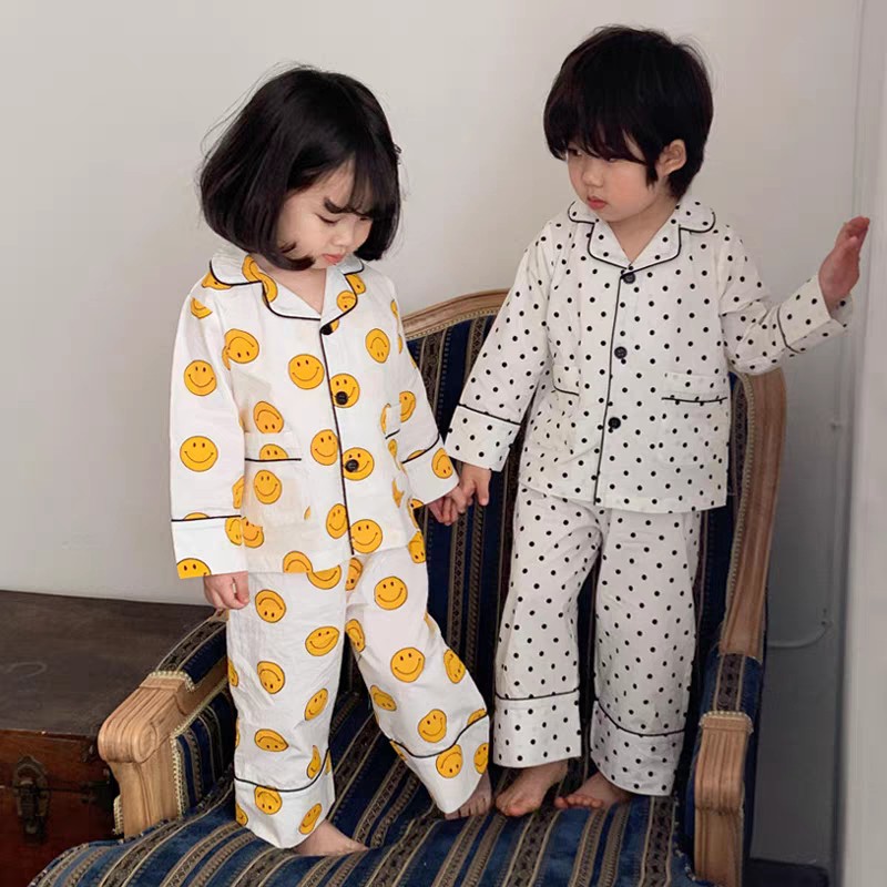 Bộ Đồ Ngủ Pijama Dài Tay Họa Tiết Dễ Thương Cho Bé [B23]