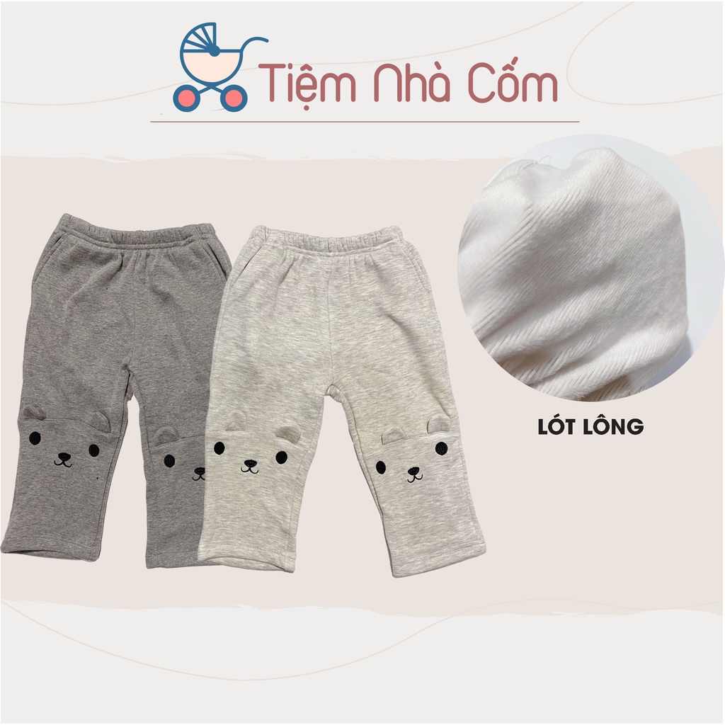 Quần nỉ lót lông siêu ấm cho bé trai, bé gái cực ấm