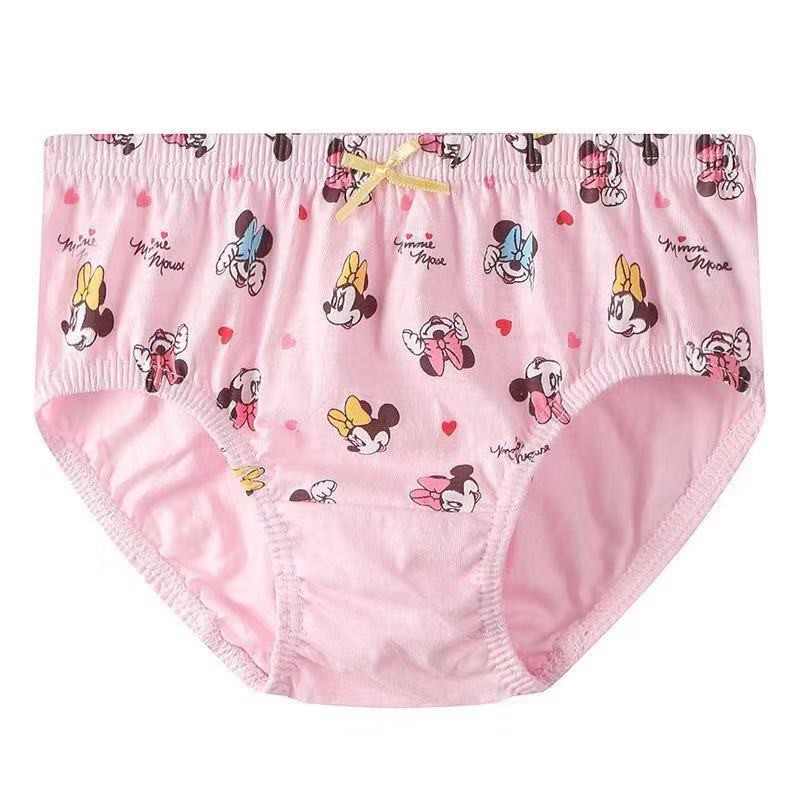 Set 5 quần xì trẻ em Hàn Quốc 100% vải cotton thoáng mát, an toàn cho sức khỏe mẫu Disney Chuột Minnie dành cho bé gái