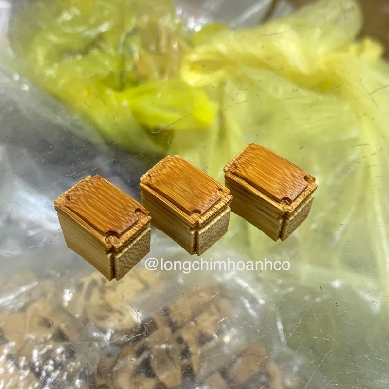 Cóng chim chào mào chất liệu gốm sứ tầu khắc tay màu xanh hoa văn cao cấp [gắn sẵn tai tầu]