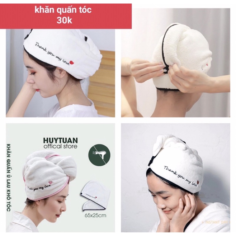 KHĂN QUẤN ĐẦU LÀM KHỒ TÓC -CỰC MỀM MẠI VÀ NHANH KHÔ ,KHÔNG LÀM GÃY VÀ SƠ TÓC NHƯ CÁC LOẠI KHĂN THƯỜNG