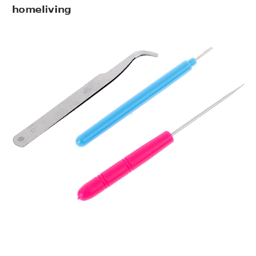homeliving 3xPaper DIY Set Quilling Paper Tools Tweezer Needle Pins Slotted Pen Tool Kit .