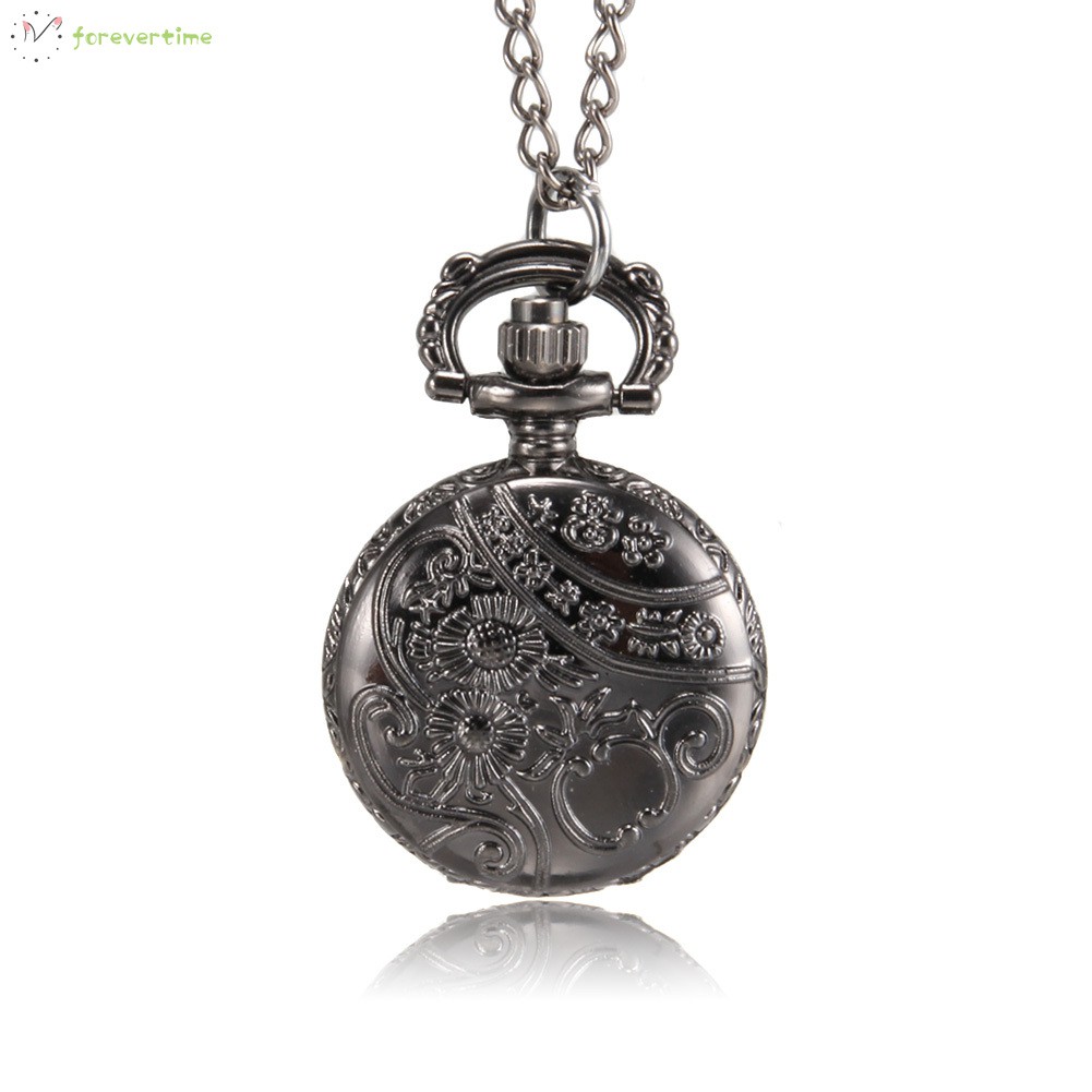 #vương miện# 1pc Men Women Pocket Watch Crown Carved Pattern Case with Chain