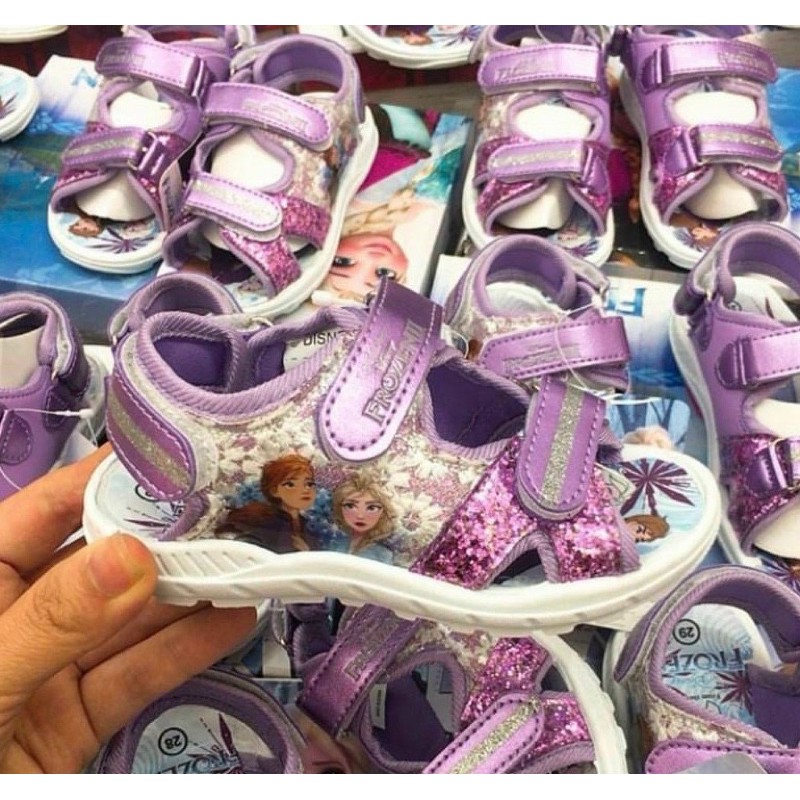 Sandal Elsa tím dư xịn nguyên hộp size 25-30