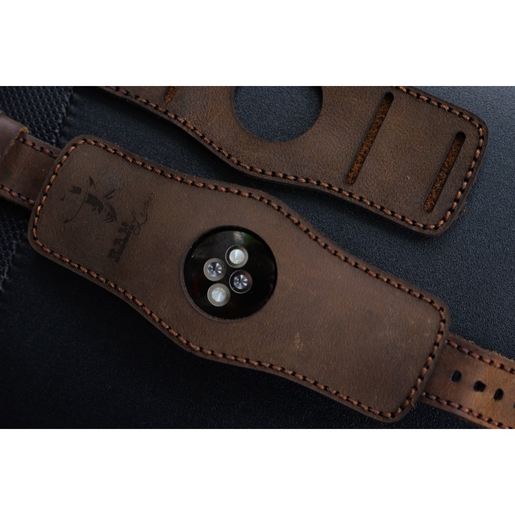 Dây Apple Watch , iWatch , iphone Watch da bò kèm tấm đệm chống mồ hôi RAM Leather bundstrap b2