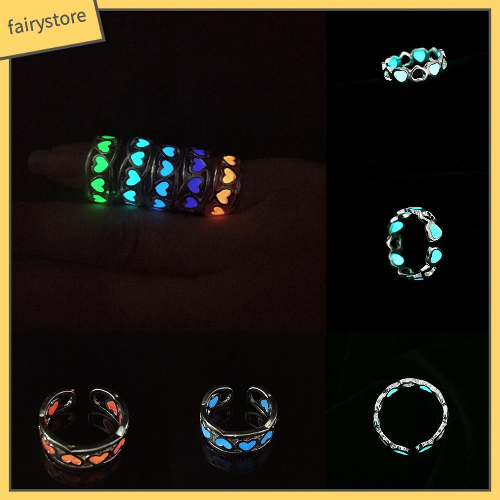 Nhẫn hình trái tim phát sáng cho nữ