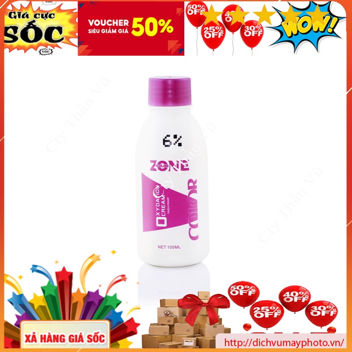 Trợ nhuộm Zone 1200 ml 6, 9, 12 % hương mới bảo vệ tác động từ kem nhuộm tóc