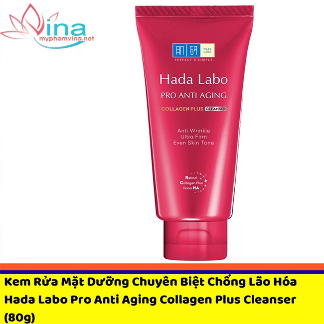 Sữa rửa mặt Hada Labo Dưỡng ẩm Chống lão hóa 80gr