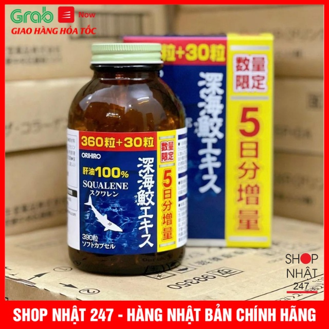 Viên Uống Sụn Vi Cá Mập Squalene Orihio 360 Viên Nhật Bản