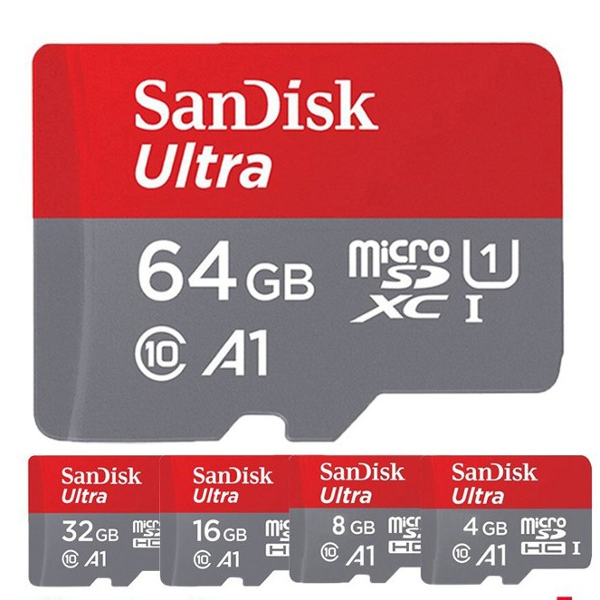 Thẻ Nhớ SanDisk MicroSDHC 64GB/32GB/16GB/8GB/4GB Ultra Tốc Độ Cực Nhanh 98 MB/S