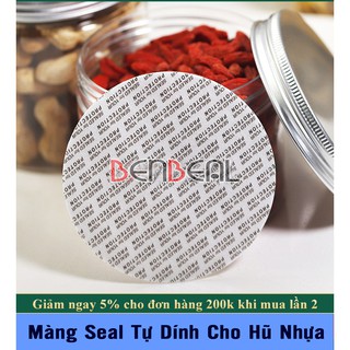 Set 10 Miếng Màng Seal Tự Dính Cho Hũ Nhựa Pet Nắp Nhôm, Nắp Nhựa 200ml 300ml 500ml 600ml 700ml 1000ml 1200ml 1500ml