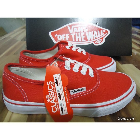 HOT Giày vans Classic đỏ tươi đế trắng