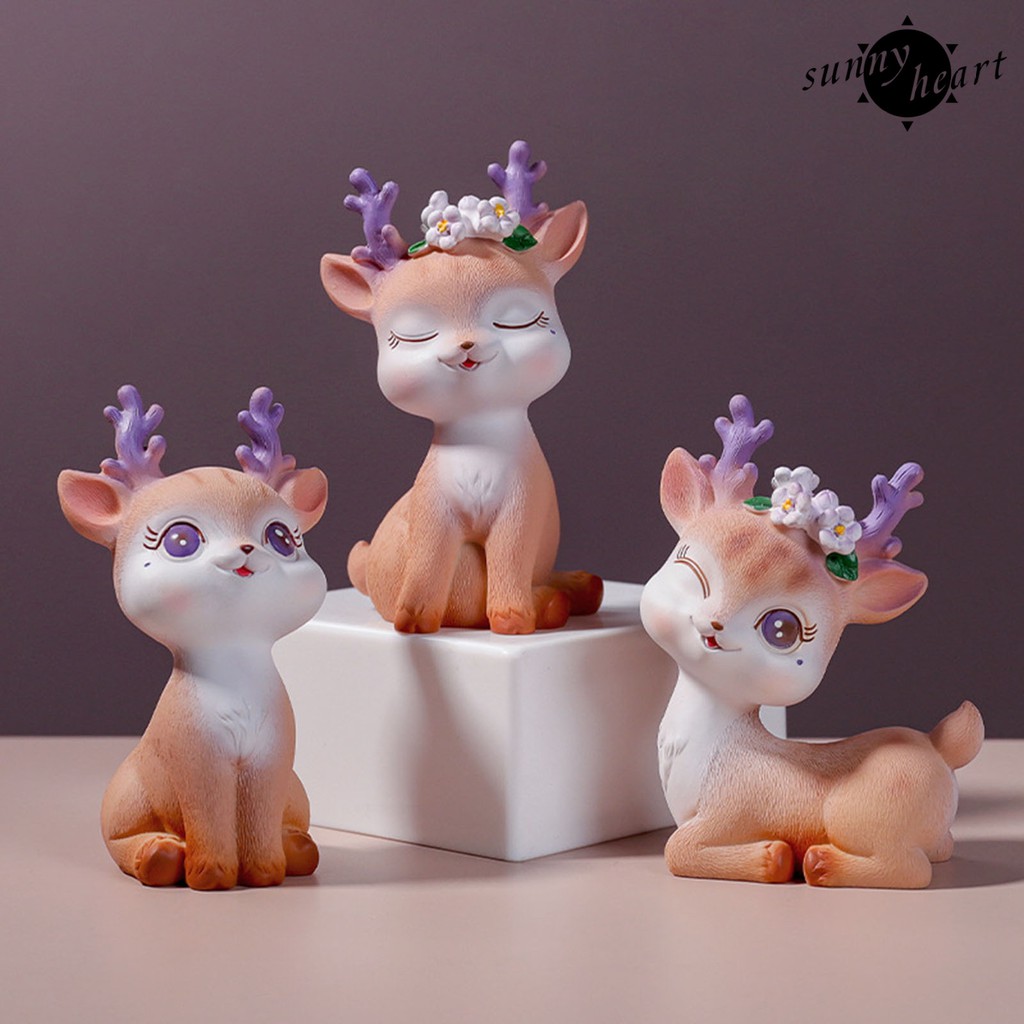 Mô hình hươu Sika trang trí nhà cửa/văn phòng và làm đồ chơi trẻ em